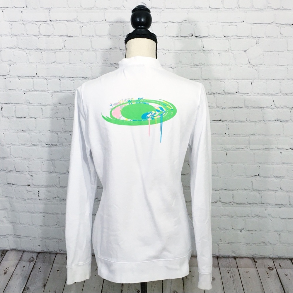 Oakley White Zip-Up Sweatshirt Size L